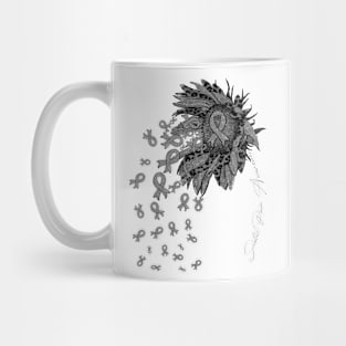 Sciatic Pain Awareness - Sunflower ribbon flowers fall Mug